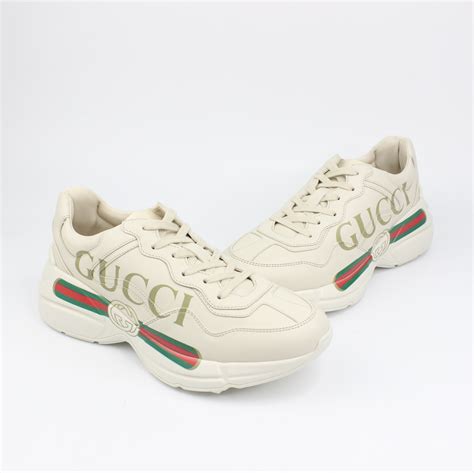 rhyton gucci logo leather sneaker nordstrom|gucci rhyton sneakers for women.